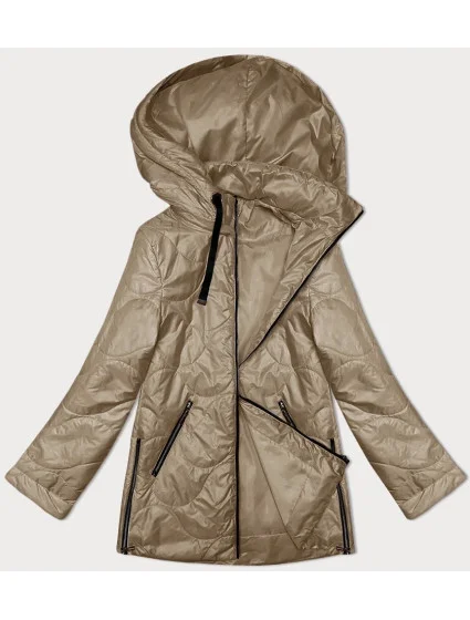 zateplená prošívaná dámská bunda v barvě cappuccino model 19709810 - S'WEST zateplená prošívaná dámská bunda v barvě cappuccino model 19709810 - S'WEST