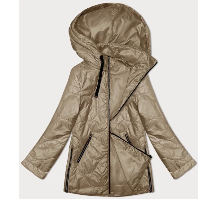 zateplená prošívaná dámská bunda v barvě cappuccino model 19709810 - S'WEST zateplená prošívaná dámská bunda v barvě cappuccino model 19709810 - S'WEST