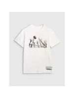 Pánske volejbalové tričko s potlačou 4F 4FRAW25TTSHM3319-10S Pánske volejbalové tričko s potlačou 4F 4FRAW25TTSHM3319-10S