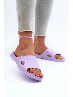 Klasyczne Klapki Damskie Fioletowe Juniria