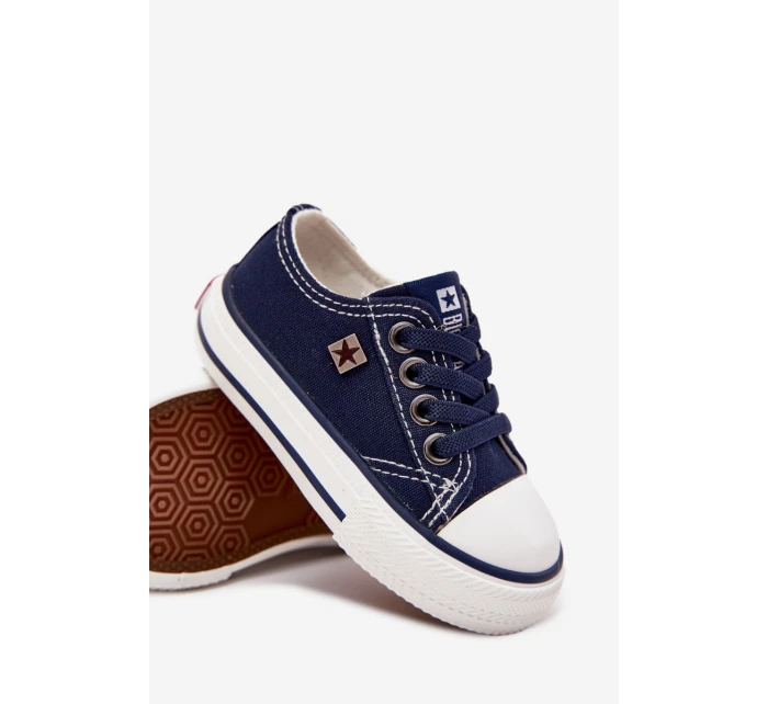 Dziecięce Klasyczne Trampki Big Star DD374162 Granatowe Dziecięce Klasyczne Trampki Big Star DD374162 Granatowe