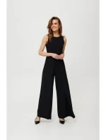 K184 Kombinéza so širokými nohavicami - čierna