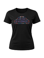 Dámské bavlněné tričko s potiskem - JÁ SU Z VESNICE - černé
