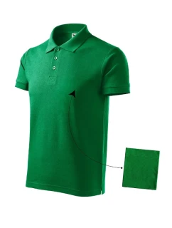 Bavlnená polokošeľa pánska stredne zelená