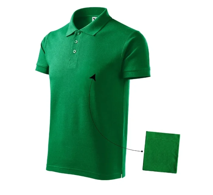 Bavlnená polokošeľa pánska stredne zelená