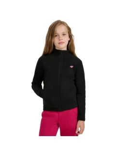 Dievčenský fleece 4F F346 dark black 4FJWAW25TFLEF346 20S