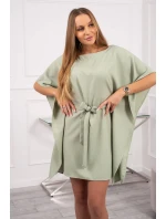 Oversize netopýří šaty tmavě mátové