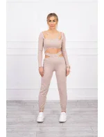 Souprava s halenkou béžová