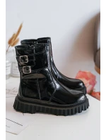 Dětské lakované boty se černé model 21634818 - Boto