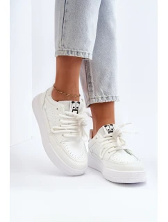 Dámské tenisky z ekokože bílé model 21648820 - Boto