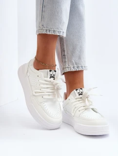 Dámské tenisky z ekokože bílé model 21648820 - Boto