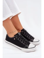 Dámské Nízké Tenisky Big Star model 21705361 Černé - Big Star Shoes Dámské Nízké Tenisky Big Star model 21705361 Černé - Big Star Shoes