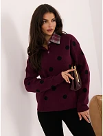 Sweter PM SW model 22400665 bordowy - FPrice
