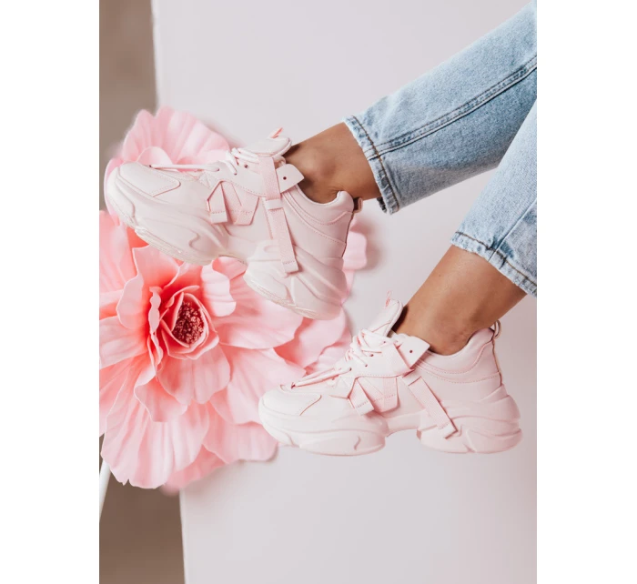 Dámské tenisky na platformě pink model 21983804 - Dstreet Dámské tenisky na platformě pink model 21983804 - Dstreet