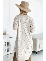 Kardigan z w BEŻOWA model 19310254 - numoco basic Kardigan z w BEŻOWA model 19310254 - numoco basic