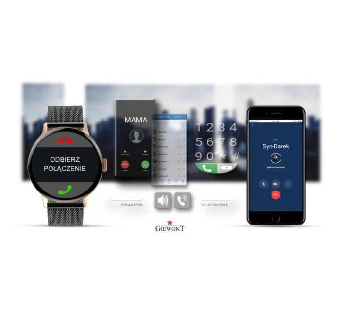 Dámské chytré hodinky Rose Gold Black model 21804755 - Giewont Dámské chytré hodinky Rose Gold Black model 21804755 - Giewont