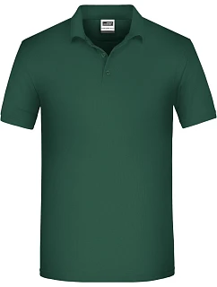 Daiber JN 874 Pánske pracovné polo z bio piqué 02.0874 tmavozelené