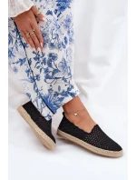 Dámské Espadrilky S Pletením model 21691959 Černé - VINCEZA