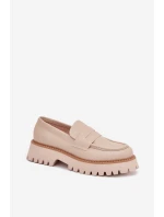 Dámské Mokasíny Na Platformě A Plochém Podpatku Big Star model 21705316 Béžové - Big Star Shoes Dámské Mokasíny Na Platformě A Plochém Podpatku Big Star model 21705316 Béžové - Big Star Shoes