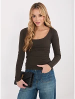 Bluzka WT BZ model 21858981 ciemny brązowy - FPrice Bluzka WT BZ model 21858981 ciemny brązowy - FPrice