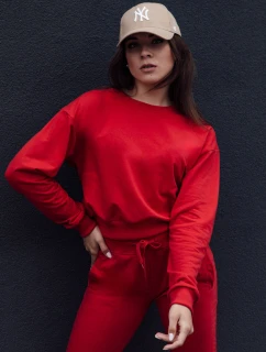 CASUALVIBE dámska klasická mikina červená FashionStreet BY1304