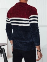 Pánský pruhovaný tmavě modrý svetr Dstreet model 21982373 - FashionStreet