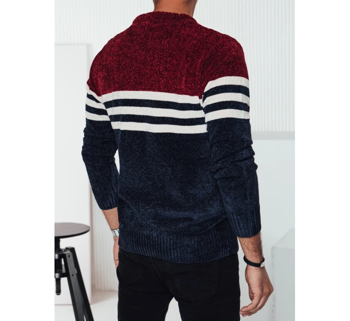 Pánský pruhovaný tmavě modrý svetr Dstreet model 21982373 - FashionStreet