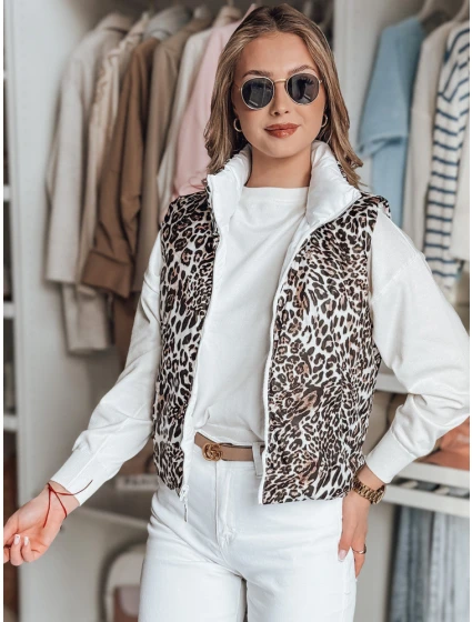 Dámská krátká oboustranná vesta bílá Dstreet model 21984356 - FashionStreet