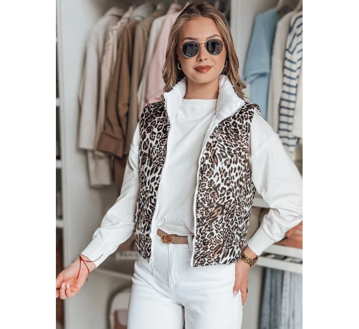 Dámská krátká oboustranná vesta bílá Dstreet model 21984356 - FashionStreet