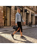 Dámské kožené sportovní polobotky černé model 22079025 - Kobbo