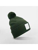 Beechfield B 338R Pletená čepice Patch "Pompon" 53.338R olive green/white Beechfield B 338R Pletená čepice Patch "Pompon" 53.338R olive green/white