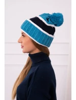 Dámska čiapka Kinga K297 tyrkysová+zelená Dámska čiapka Kinga K297 tyrkysová+zelená