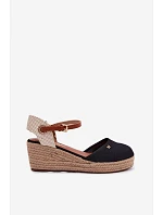 Dámske espadrilky na platforme Wrangler 20261087-25Y Black Dámske espadrilky na platforme Wrangler 20261087-25Y Black