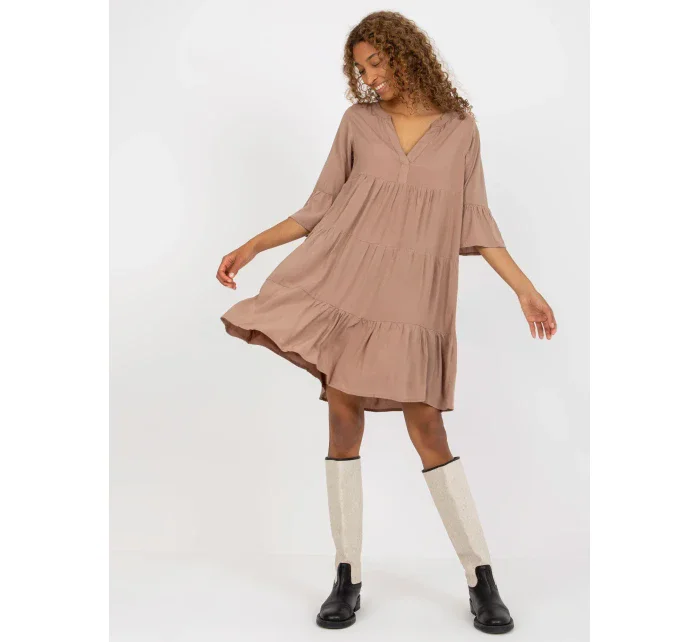 Šaty D73761M30214A3 tmavo lila