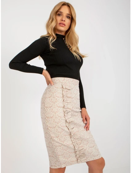 Sukňa LK SD 506633.11 béžová