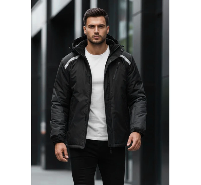 Pánská lyžařská bunda černá model 21995675 - Dstreet Pánská lyžařská bunda černá model 21995675 - Dstreet
