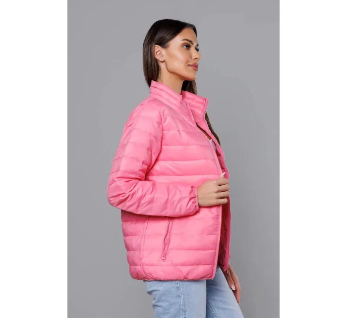 Ľahká ružová prešívaná dámska bunda (58M23037-46)