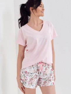 Krátke dámske pyžamo Aromatica ružové