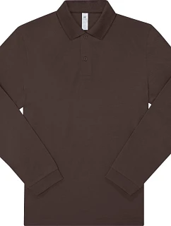 B&C My Polo 180 LSL Piqué – polokošeľa s dlhým rukávom 01.U425 roasted coffee