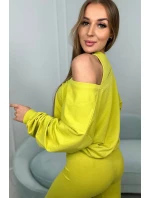 model 18752914 set halenka + top + legíny kiwi - K-Fashion model 18752914 set halenka + top + legíny kiwi - K-Fashion