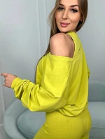 3-dielny set blúzka + top + legíny kivi