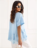 Bluzka IT BZ model 22084255 jasny niebieski - FPrice Bluzka IT BZ model 22084255 jasny niebieski - FPrice