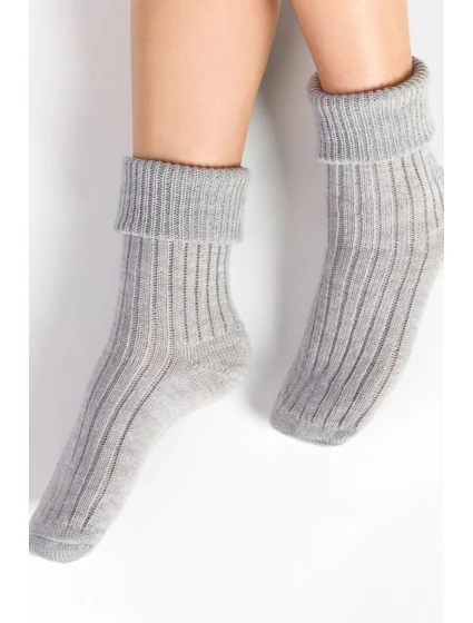 Dámske ponožky na spanie 067 svetlo šedá a svetlo modrá - Steven