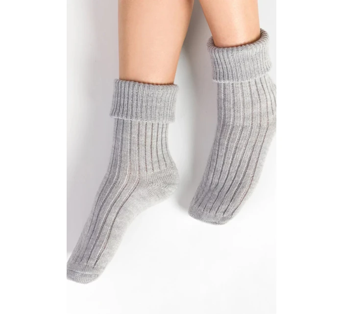 Dámske ponožky na spanie 067 svetlo šedá a svetlo modrá - Steven
