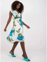 Dámske šaty DHJ SK N13198 2.64P modrá a biela - FPrice Dámske šaty DHJ SK N13198 2.64P modrá a biela - FPrice