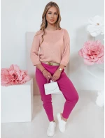 Dámský oversize svetr pudrově růžový Dstreet model 21985623 - FashionStreet