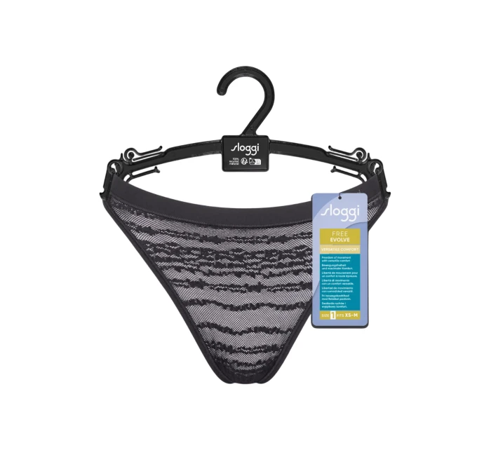 Dámske tangá FREE Evolve String Lace - BLACK - black 0004 - SLOGGI