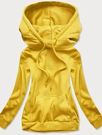 Žltá dámska tepláková mikina (W02-28)