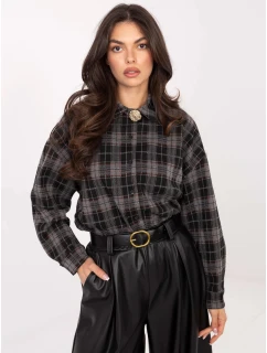 Čierna flanelová košeľa (21638)