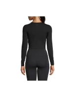 CASALL Crop Tričko s dlouhým rukávem Black